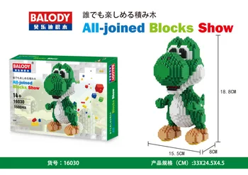 

Balody small Blocks educational Building toy Mario Auction figures Yoshi Model Bricks Wario Cartoon Brinquedos Kids Gifts 16030