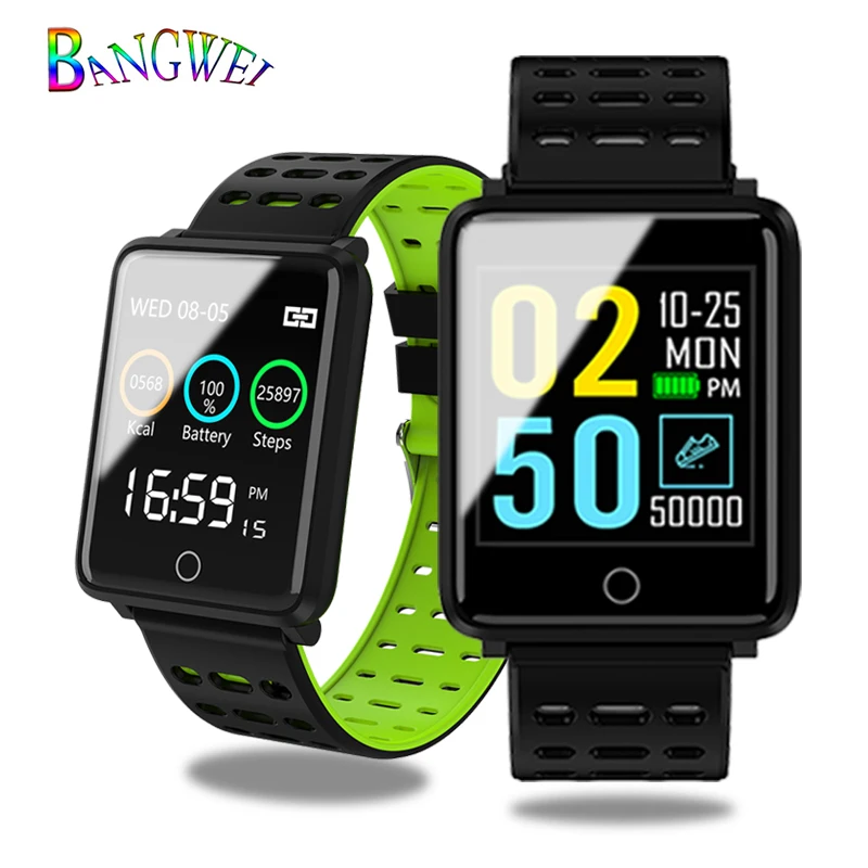 

BANGWI 2018 New Smart Sport Watch Men Fitness Tracker Pedometer Blood Pressure Heart Rate Monitor Waterproof Smart Watch Relogio