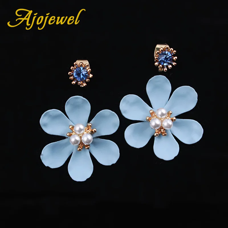 Женские серьги гвоздики с искусственным жемчугом и кристаллами|stud earrings|stud earrings