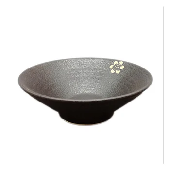 

RSCHEF 1 pcs Black douli large bowl of rice noodle bowl of Japanese noodle soup bowl