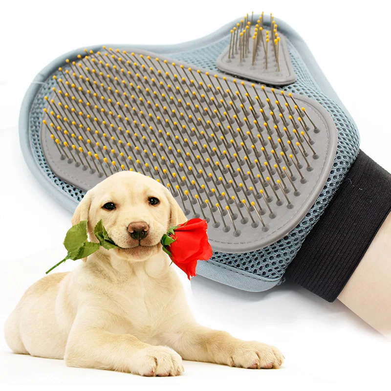 Pet Bath Brush Shaggy Dog Massage Glove TPR Brushes for Dogs Pet Cleaning Tool Comfort Massage