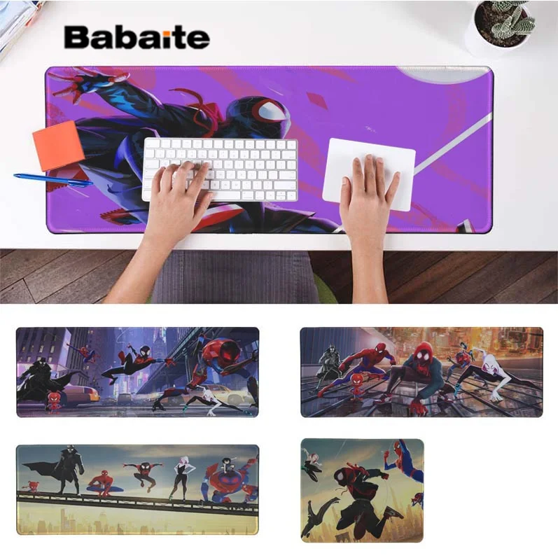

Babaite Spider Man Into The Spider Verse MousePads Computer Laptop Anime Mouse Mat Speed/Control Version Large Gaming Mouse Pad