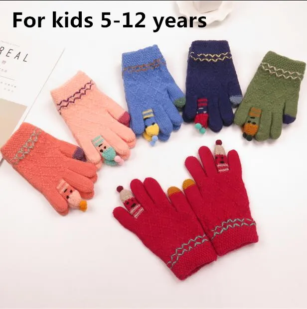 

Children's autumn winter knitted cartoon glove kids winter thermal warm lovely girls glove R452