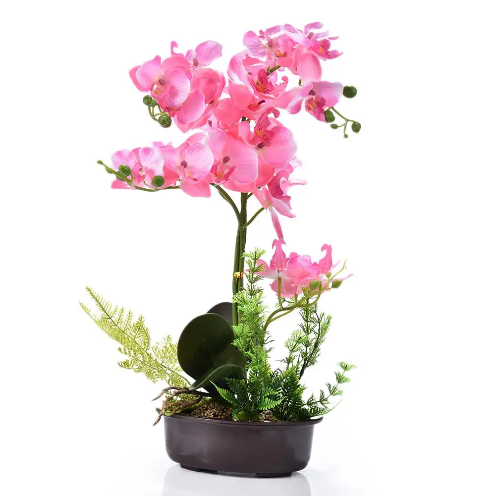 

AUGKUN Artificial Silk Flowers Phalaenopsis Simulated Butterfly Orchid Bonsai Innovative Decoration Ornaments Home Office Decor