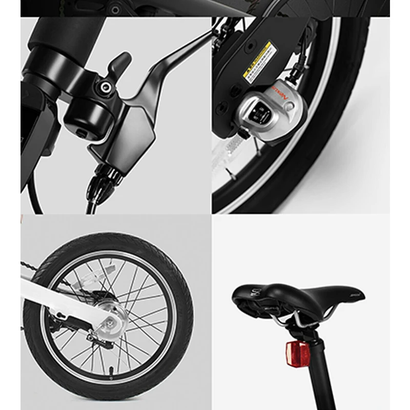 Cheap Mijia 16inch electric bicycle 36v lithium battery mini fold ebike Urban electric assist bicycle smart torque sensor bike 5
