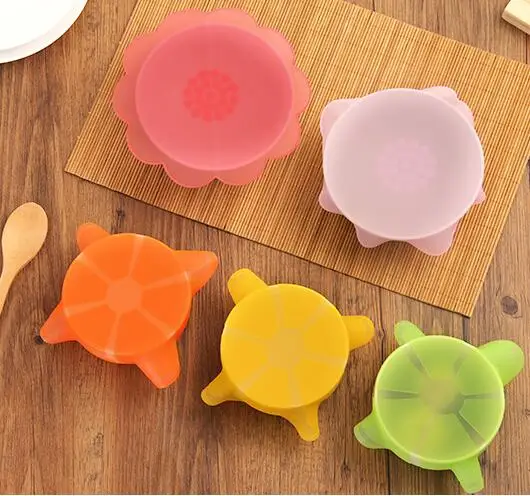 

6PCS/SET Silicone Stretch Lids Keep Fresh Food Saran Wrap Seal Cup Bowl Cover Lids Wraps Silicone Cover fresh food preservation