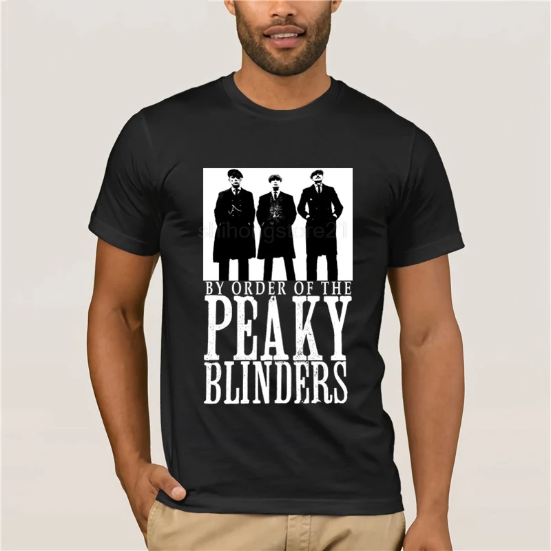 Peaky Blinders футболка с коротким рукавом мужская одежда поп Команда Хлопок Crewneck плюс