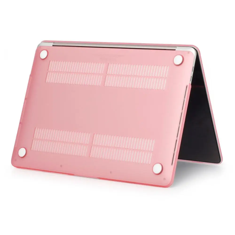 Матовый чехол для ноутбука Apple MacBook Air Pro retina 11 12 13 15 для mac book New Air A1932 Pro 13,3 15,4 с сенсорной панелью чехол - Цвет: Pink