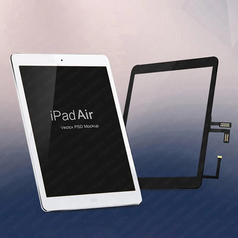 Black Touch Screen Glass Digitizer Home Botton fr iPad 5 Air 1 A1474 A1475 A1476