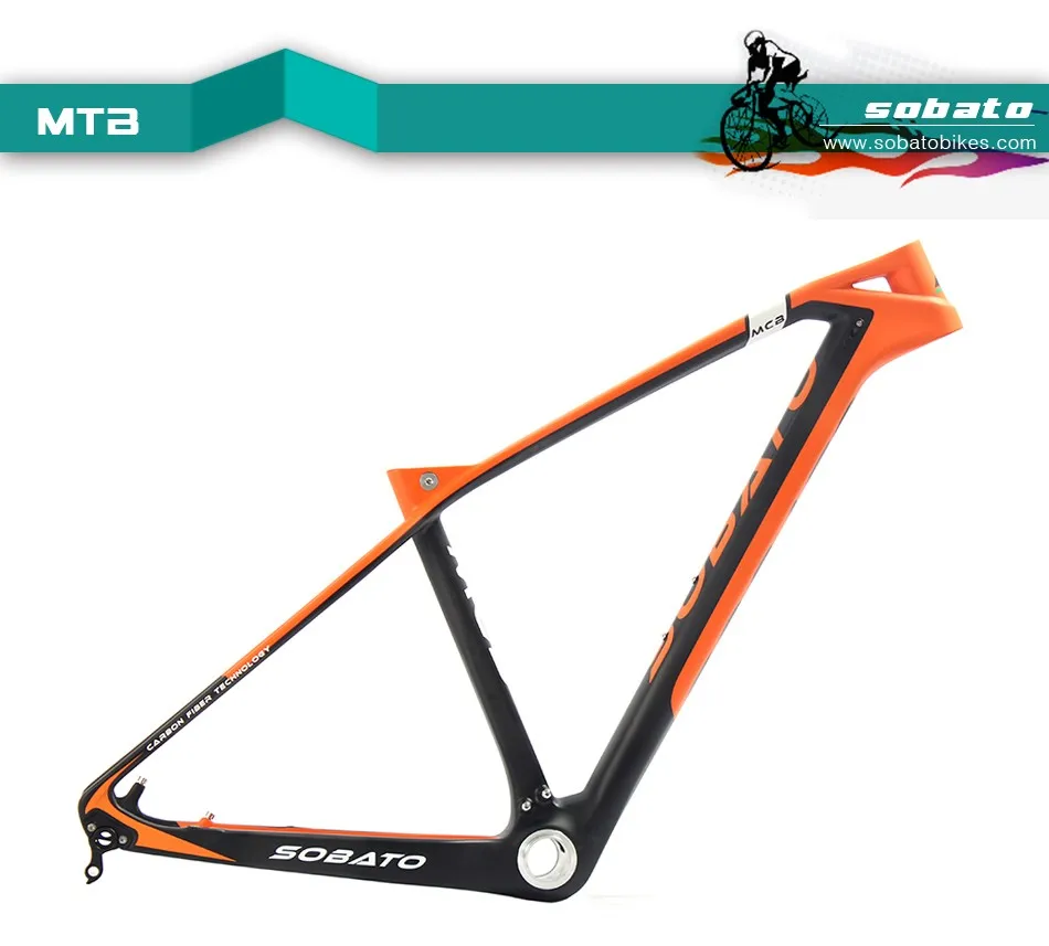 Cheap T800 EN Standard MTB Carbon Frame 27.5er Size  17.5"  BSA/BB30 Carbon Frame UD matte finished 0