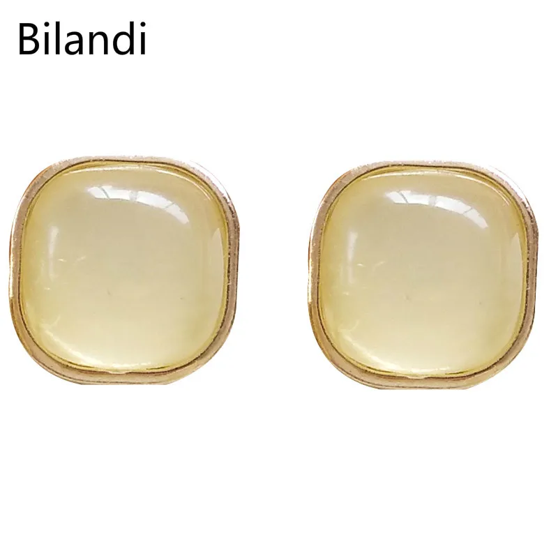 

2019 Women's Earrings Fashion Geometry Square Resin Earrings Simple Black And White Jewelry For Women