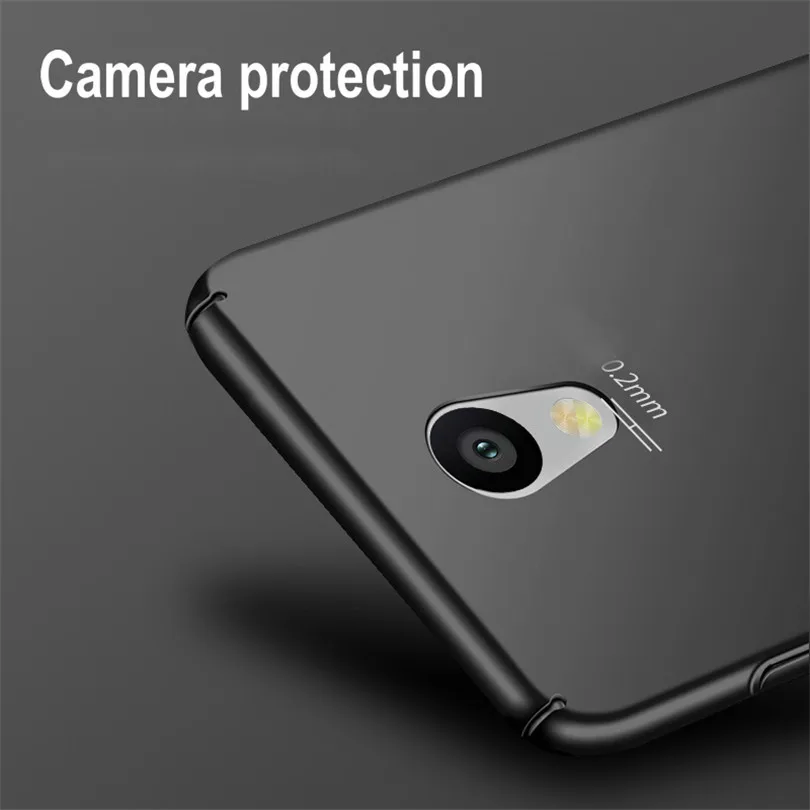 360 полная защита Матовый корпус Капа для Meizu M5s чехол жесткий пластик тонкий