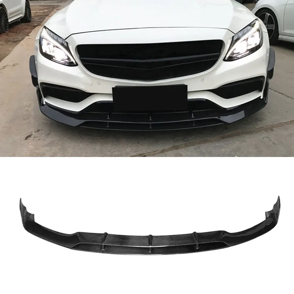 C Class Carbon Fiber Front Bumper Lip Spoiler for Mercedes Benz W205