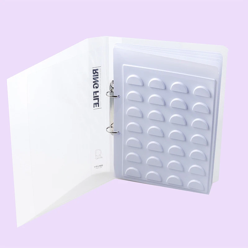 

70pairs White Eyelash Storage Book Makeup Display Container Eyelashes Sample Catalog Grafting Eyelash Eyelashes Display Card