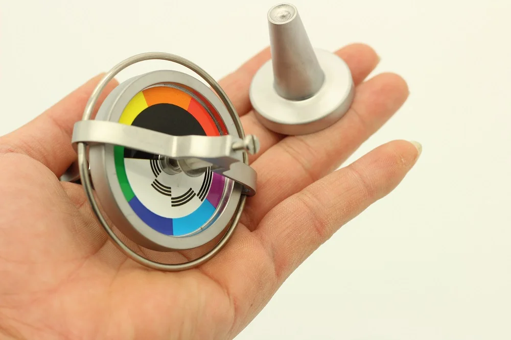 Hight quality Gyroscope toys, metal gyro spin Spinning Tops children boys kids gift classic peg