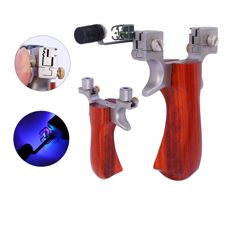 

Powerful Slingshot Slingshot Hunting Stainless Steel Cut with Rubber Band Sight Outdoor Shooting Game