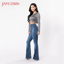 JAYCOSIN Осенние эластичные женские свободные джинсы с карманами и пуговицами, повседневные джинсы, повседневные джинсы из денима