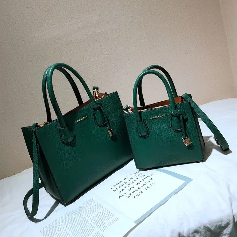 

Bag For Women 2018 New Designer Lady Office Bag Black Solid Lock Business Handbag High Quality Pu Leather Top Handle Work Bag