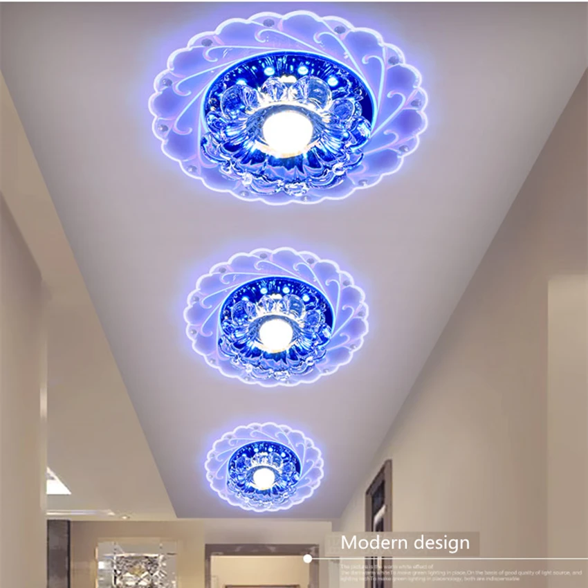 3w 5w 6w Modern Design Crystal Led Corridor Living Room