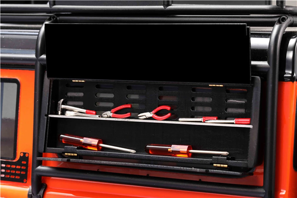 Радиоуправляемый автомобиль открывающийся ящик для инструментов для TRAXXAS TRX4 D90 D110 Land Rover Defender 90046 RC части для украшения автомобиля с металлической доска разделения