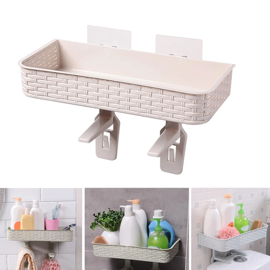 

Bathroom Fashion Storage Rack Practical Strong Sucker Storage Box For Cosmetic Toilet Paper Closestool Organizer Hot Sale