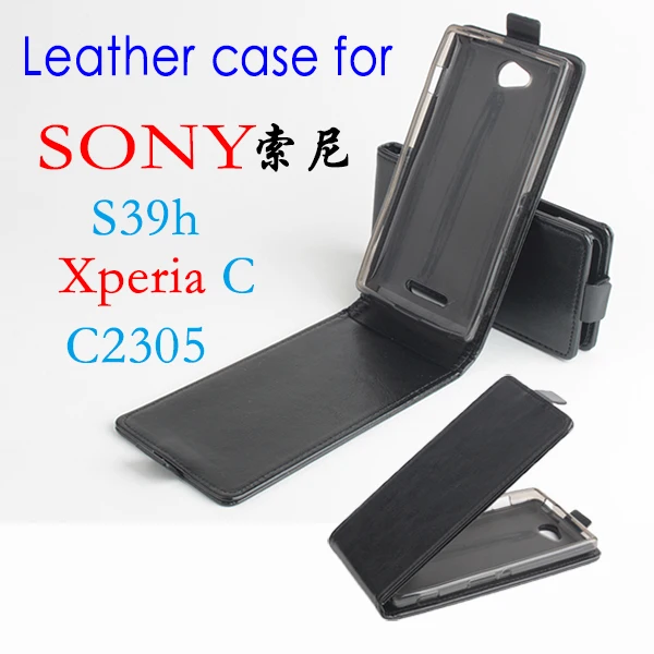 

Leather case For Sony Xperia C S39H C2305 C2304 Flip cover housing For Sony XperiaC C 2305 / C 2304 Phone case cover Fundas Bags