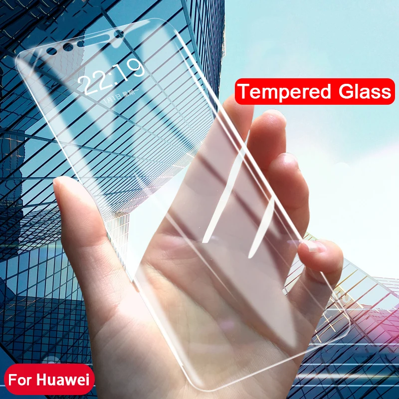 

for Huawei Honor 9 9i V9 Y9 Prime 2019 P9 lite mini 2017 Mate tempered screen protector On the for honor 9 lite protective glass