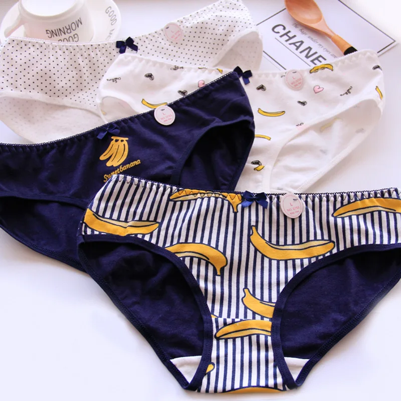 Cotton Panties For Women Underwear Banana Printed Ladies Lingerie