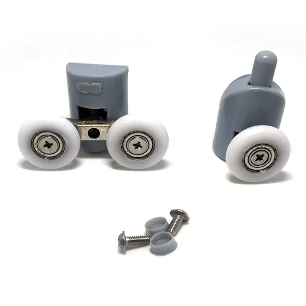 8x Single Shower Door Pulleys Rollers//Runners//Wheels Top/&Bottom Bathroom 25mm