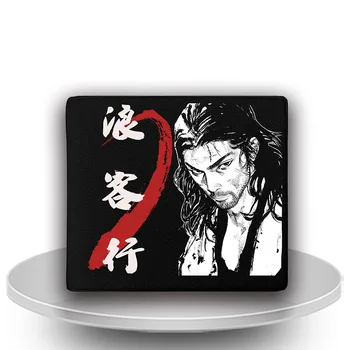 

New Fashion Student PU Leather Wallet Japanese Cartoon Attack On Titan/Vagabond/Shooting Games Halo Cool Purse with Cards Holder