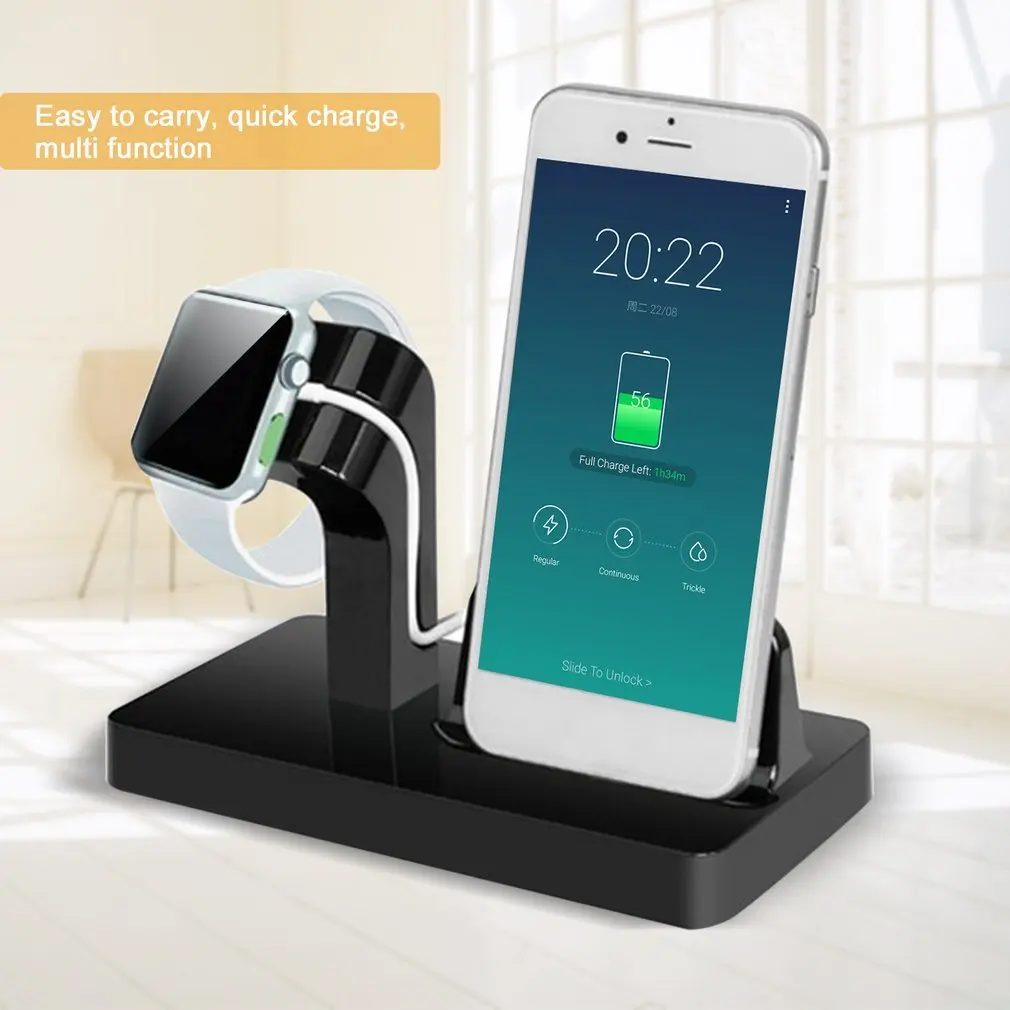 

2 In 1 Charging Dock Station Bracket Cradle Stand Holder Charger for IPhone X 8 7 6 Plus 5S Dock for Apple Watch Iwatch Charger