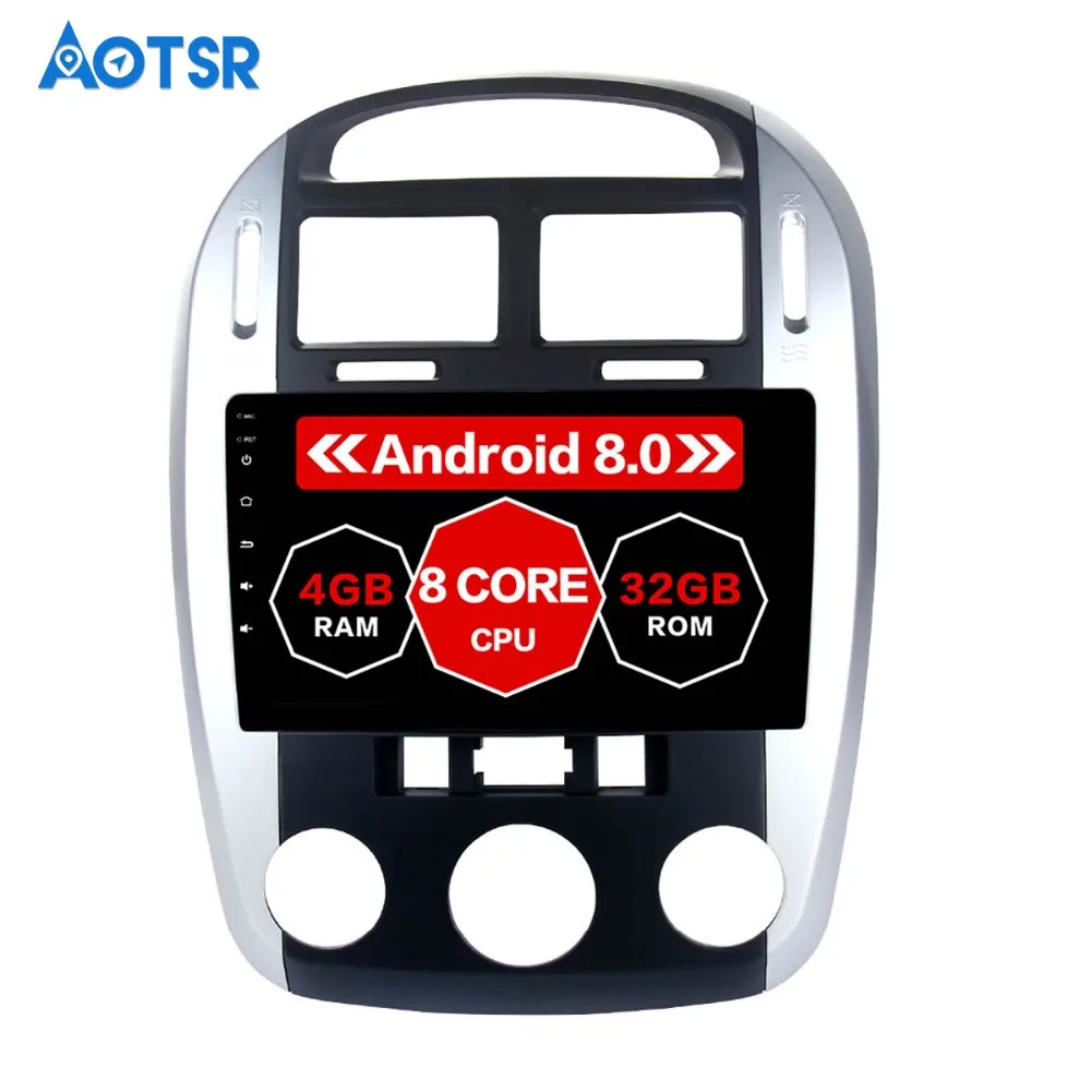 Excellent Android 8.0 4GB+32GB  Car Multimedia for Kia Cerato Radio 2007 2008 with 9" IPS Touch Screen 1024*600  Navigation PX5 13