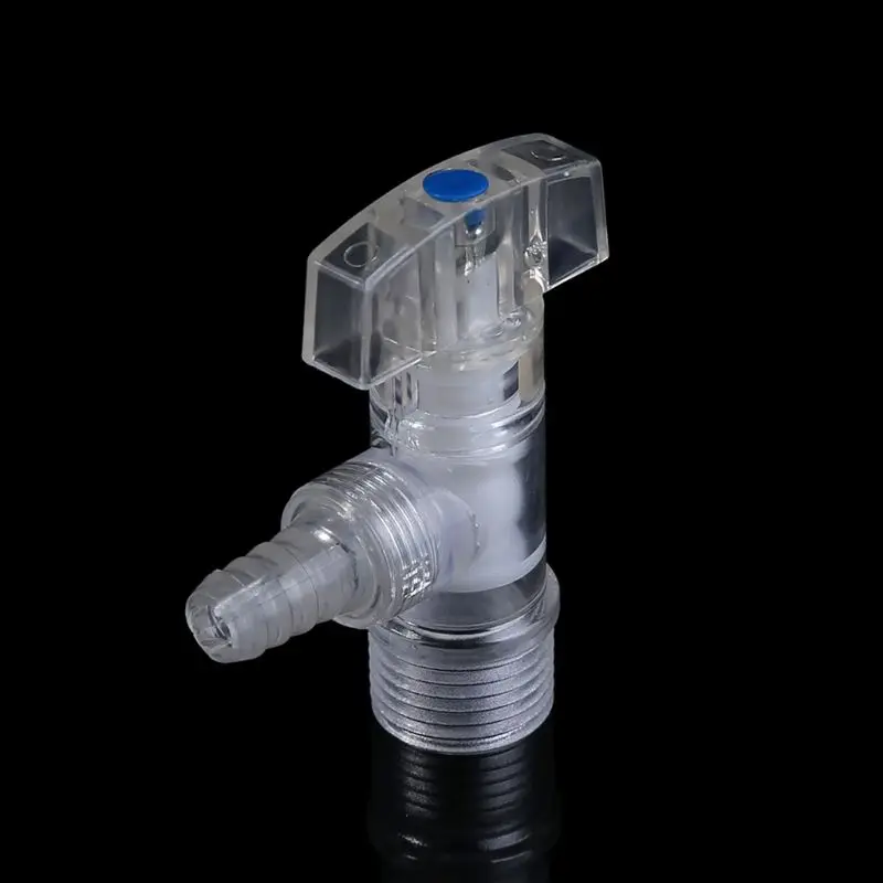 

Plastic 1/2" Male Thread PC Soft Pipe Water Tap Garden Irrigation Connector Transparent Faucet Triangle Valve