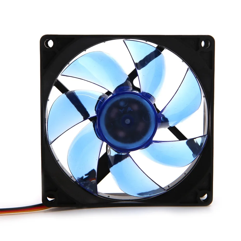 90mm LED Light 3pin PC Desktop Computer Case Cooling Cooler Fan Low
