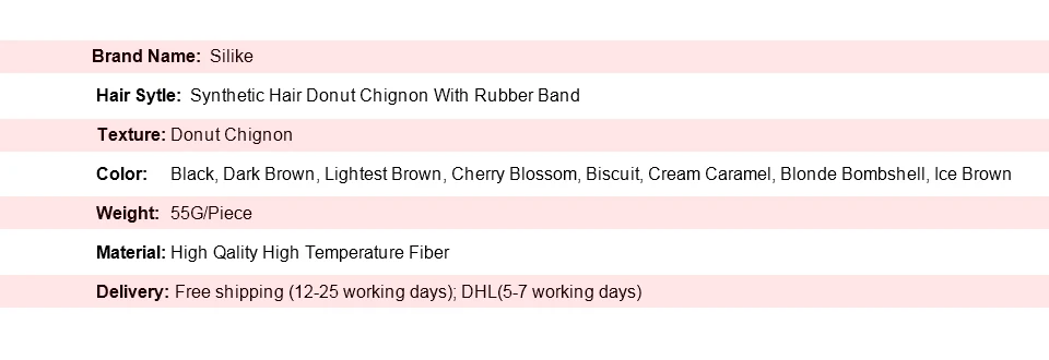 Silike синтетические волосы шиньон блонд коричневый смешанный цвет булочка Подушка Пончик-шиньон Резиновая лента для наращивания волос для женщин