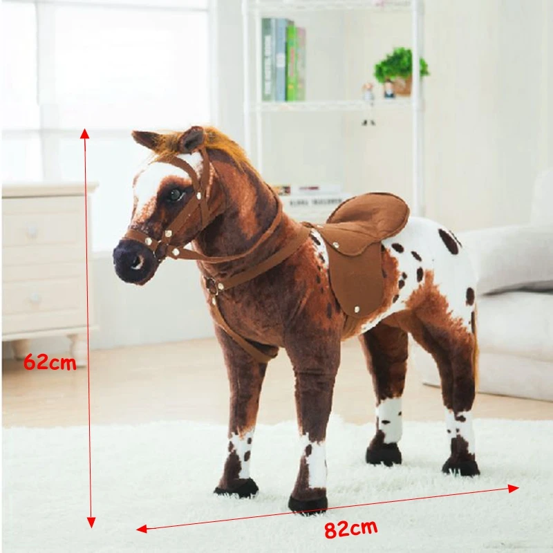 Dorimytrader-Riding-Horse-32-82cm-Large-Soft-Simulation-Animal-War-Horse-Plush-Toy-Gift-for