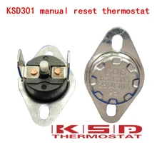5 шт. KSD301/KSD303 97C 97 градусов Цельсия ручной сброс термостат нормально закрытый(NC) температурный переключатель контроль температуры