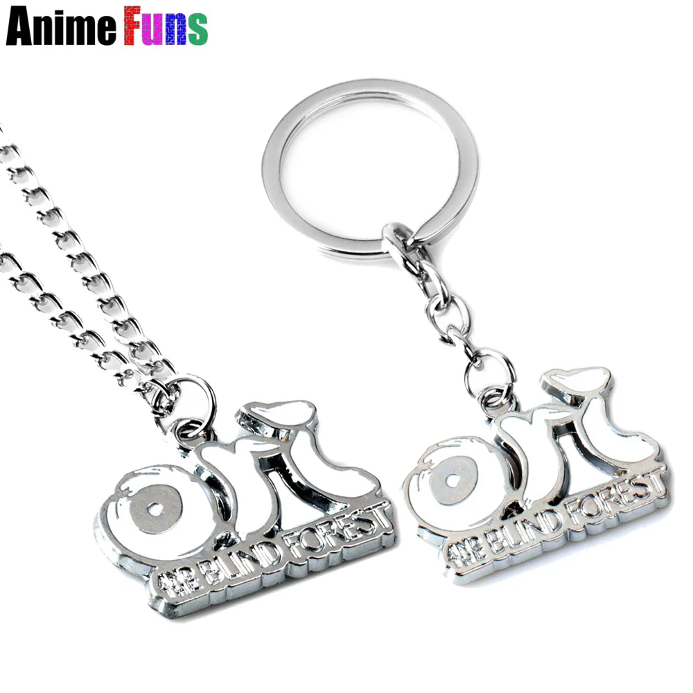 

Game Ori and the Blind Forest Choker Necklace Ori Letter Logo Metal Pendant for Men Women Children Keychain Jewelry Charm Keyrin