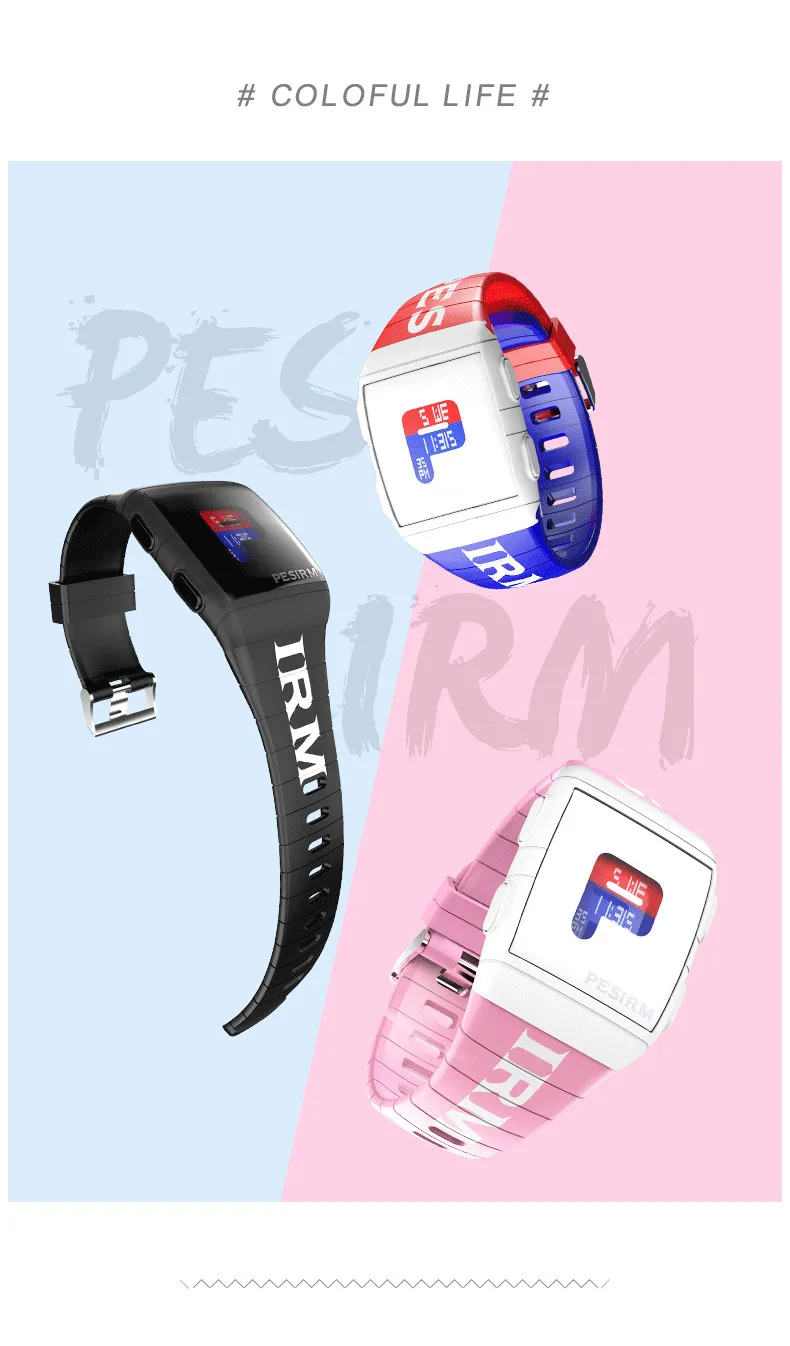 PESIRM, мужские цифровые часы, модные спортивные водонепроницаемые часы для дайвинга, мужские часы