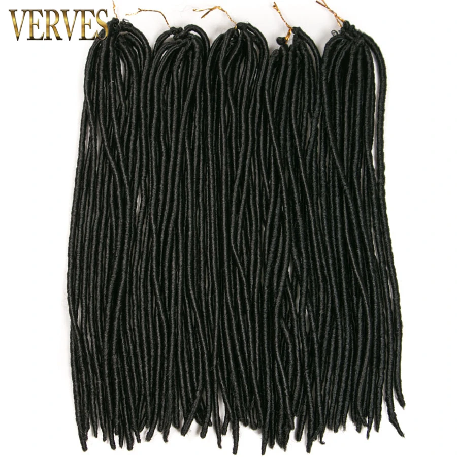 faux locs crochet hair braid 10 pack 18'' 12 strands/pack,VERVES synthetic hair extensions,black ,blond,brown color