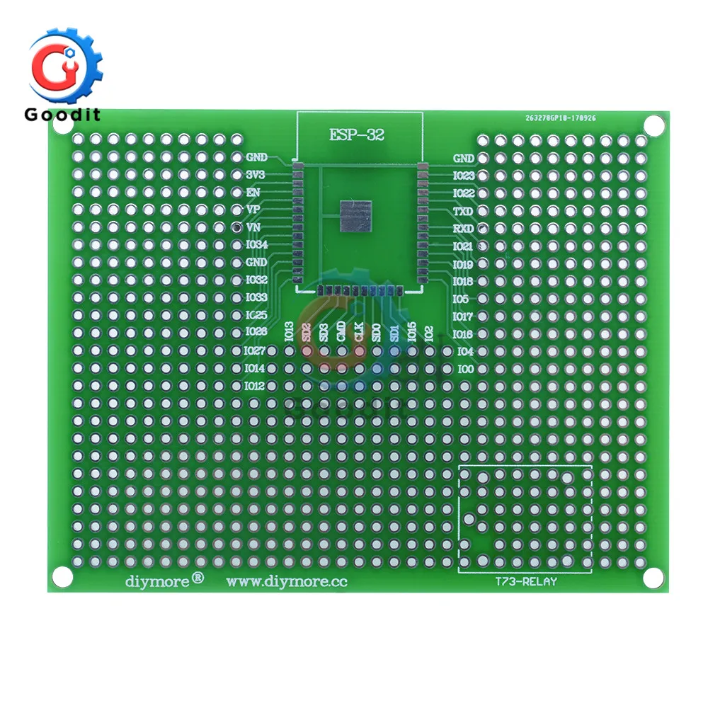 7X9 см прототип печатной платы Макет для ESP8266 ESP-12E ESP-12F ESP32 ESP-32S реле 7X9 7*9 см