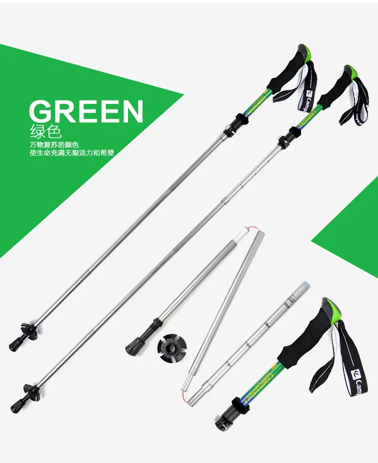 ao ar Livre Portátil Bloqueio Externo Dobrável Escalada Vara Caminhada Muletas Equipamentos Cana Caminhadas Acessórios Pólo Alpinista 14 Cheap Bengalas