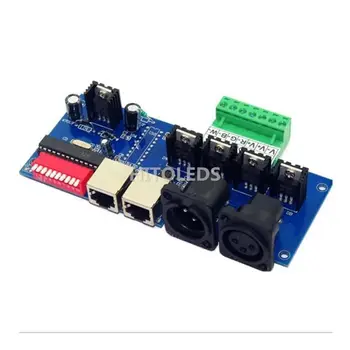 

1Pcs 4CH Easy dmx512 Controller decoder Dimmer- RGBW Strip Module Dump Node DMX-NET-K-4CH-BAN