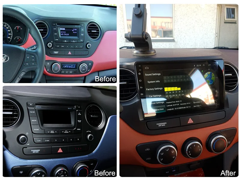 2G ram 32G rom 9 дюймов android 8,1 gps навигация для hyundai i10 2013- Авто Радио стерео Мультимедиа Плеер