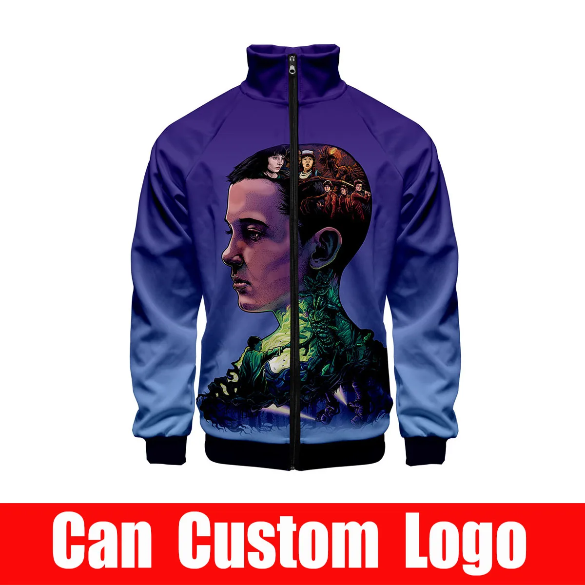 

Stranger things Zipper Sweatshirt Casual Hoodies New Game Fashion Cool Highstreet Autumn And Spring Clothes Sweatshirt for men