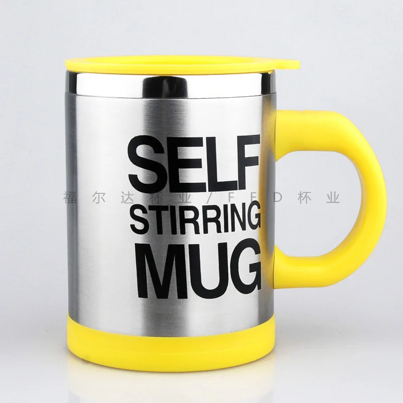 

Creative Fashion Stainless Steel Electric Automatic Mixing Cup Magnetized Health Cup Lidded Battery Powered Electric Blender