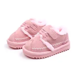 Детские сапоги 2018 новая теплая детская зимняя обувь крюк и петля лодыжки одежда для малышей для девочек зимние сапоги 1 4 6 лет