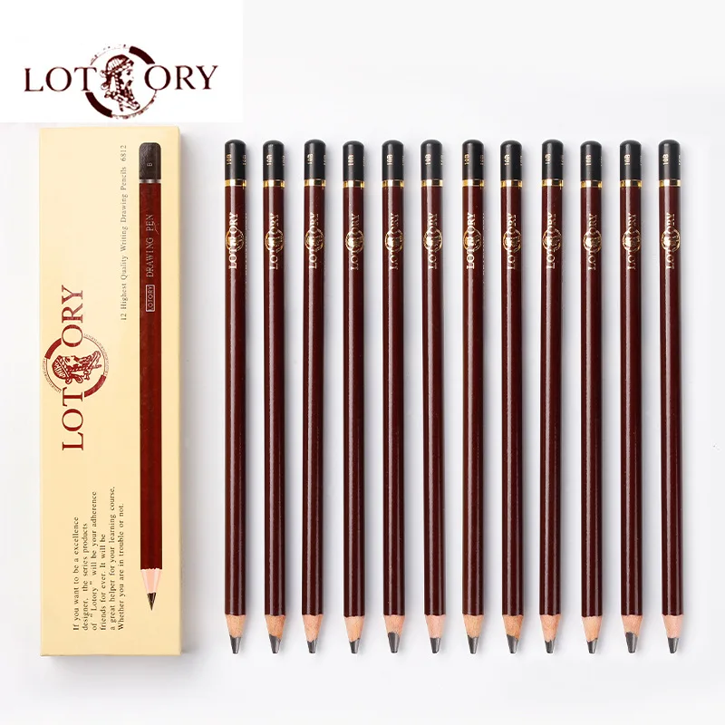 12 Pcs/Box Artist Soft Pastel Pencils Crayon Charcoal Pencils Artiste