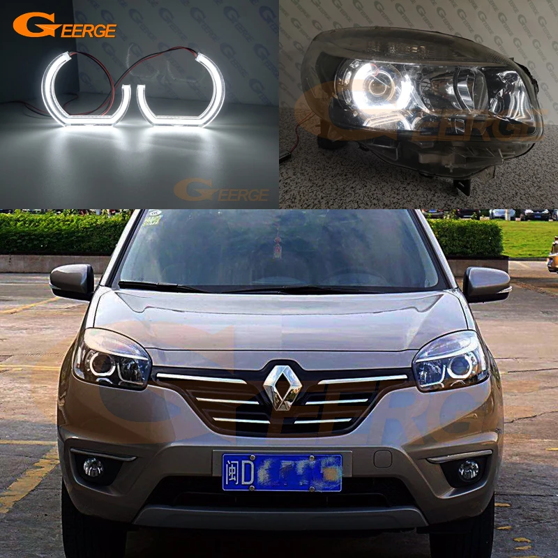 Для Renault Koleos samsung QM5 2012 2013 превосходный хрусталь DTM стиль ультра яркий комплект светодиодов «глаза ангела» Дневной светильник DRL