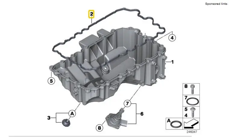 1 шт. масляный поддон двигателя прокладка для BMW F20 F30 F10 X1 125i 320i 420i 520i N20 11137627512 2009